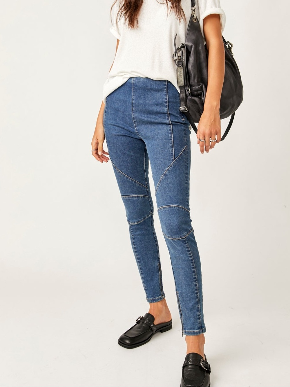 Free People We The Free Bella Moto High-Rise Skinny Jeans - size 27